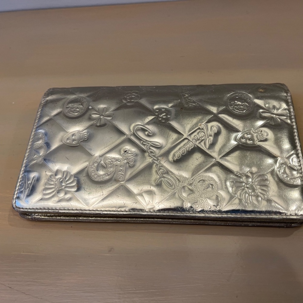 Chanel Silver Leather